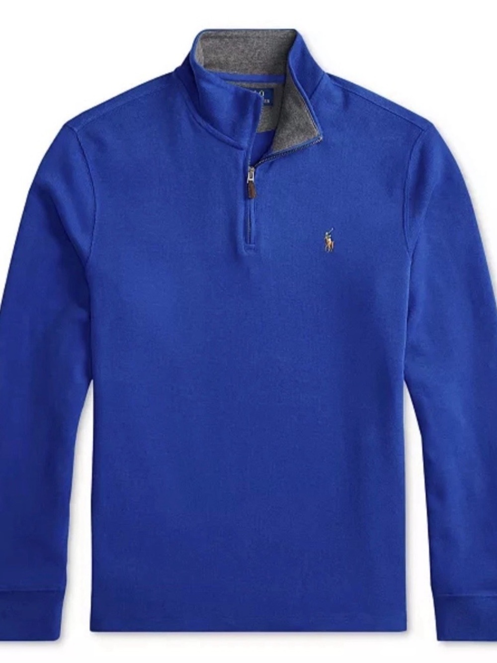 Polo Ralph Lauren NWT Estate Rib 1/4 Zip Mens 3XB Royal Blue Pullover Sweater